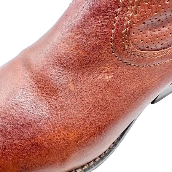 Frye | Women | Melissa Whiskey Perforated Leather Ankle Booties | Size 5.5 M - Picture 10 of 16